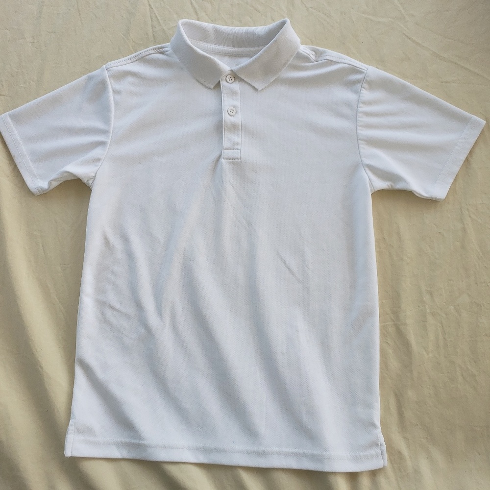 ⭐ 5 for $25 Chaps White Button Collar Polo L 14/16